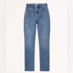 Abercrombie & Fitch Curve Love Ultra High Rise 90s Straight Jean